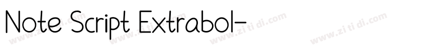 Note Script Extrabol字体转换